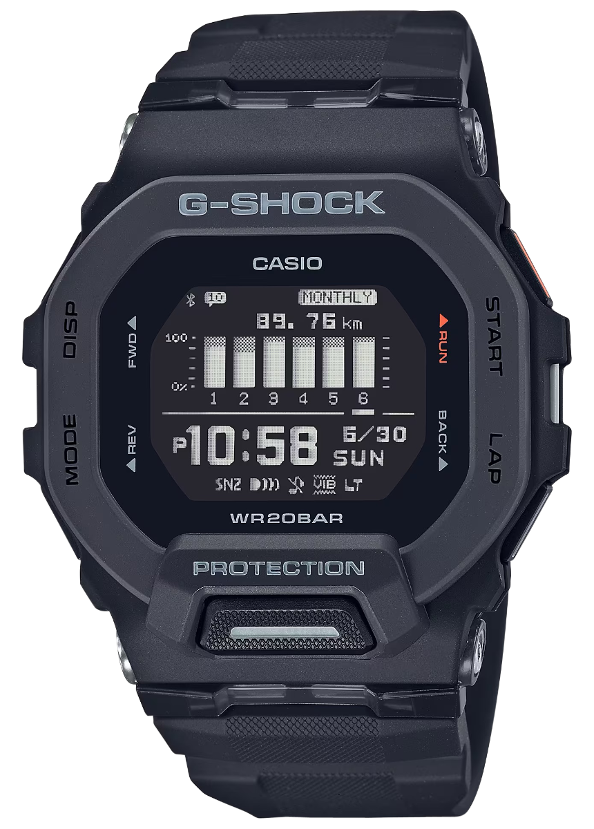 Casio G-Shock Move GBD2001 Digital Wrist Watch, Black - GBD2001