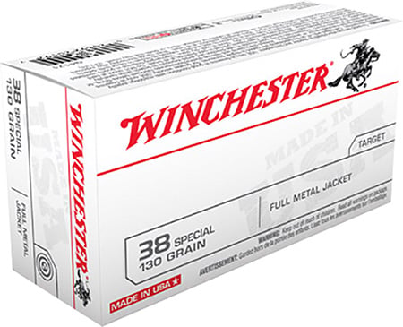 Winchester USA 38 Special 130gr FMJ Ammunition 50rds - q4171