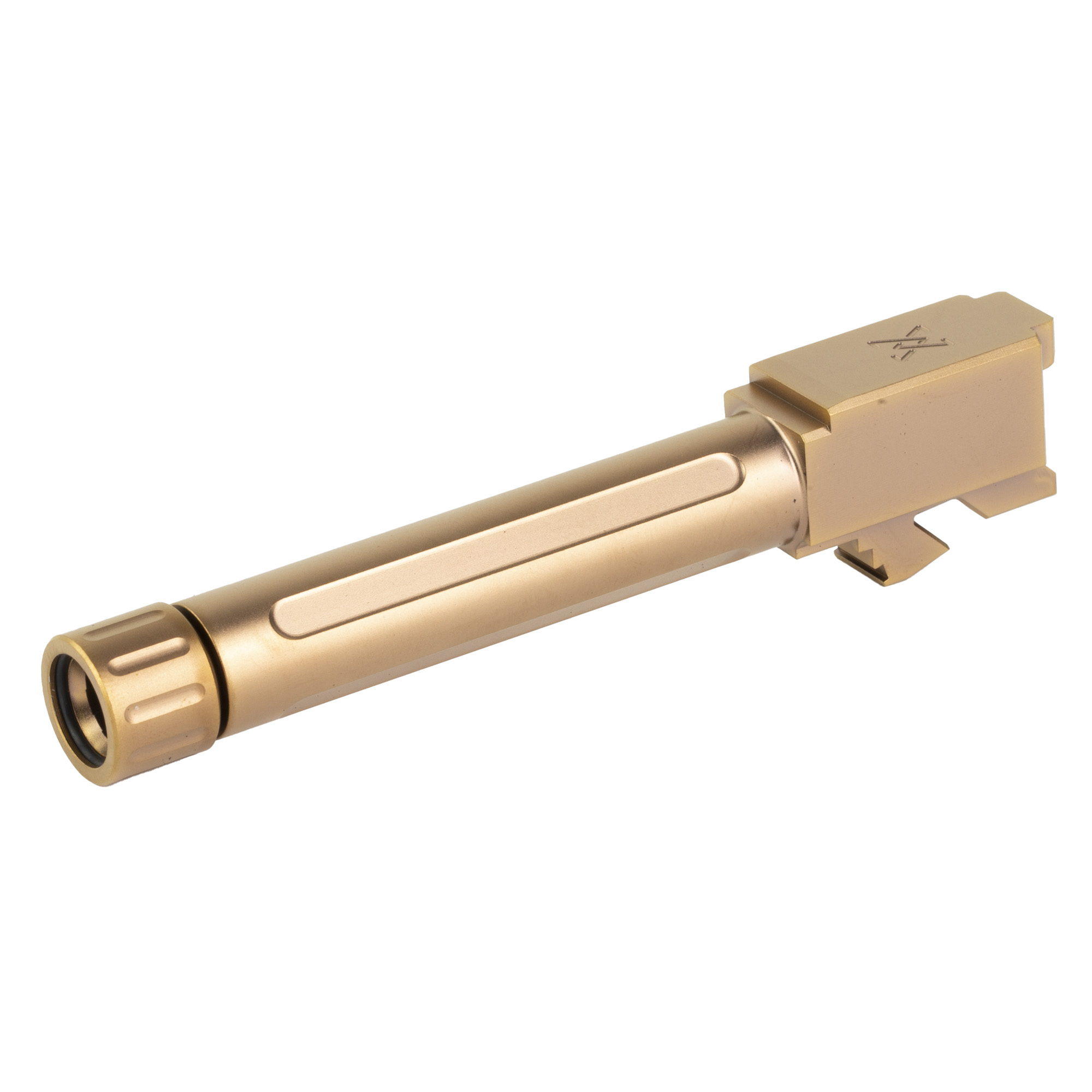 True Precision Threaded Barrel, 9mm, for Glock 19, Copper TiCN Finish, Includes Thread Protector