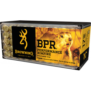 Browning Ammo B195117050 BPR Performance 17 Hornady Magnum Rimfire (HMR) 17 GR Polymer Tip - 50rd Box