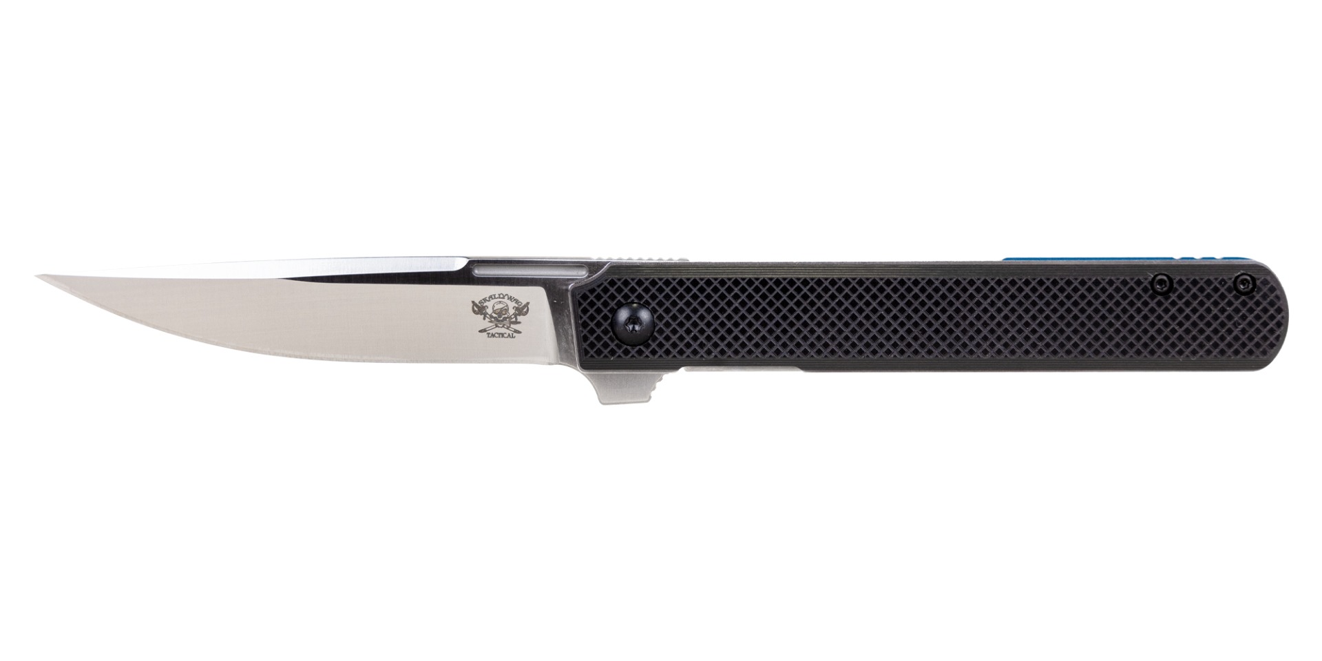 Skallywag Tactical Swifttale Folding Drop Point Knife, Black