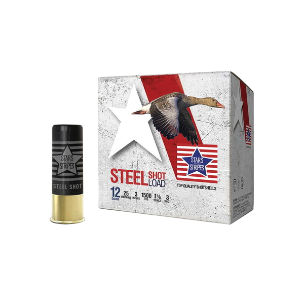 Stars and Stripes 12 Gauge 3" #3 1-1/8 Ounce 25rds