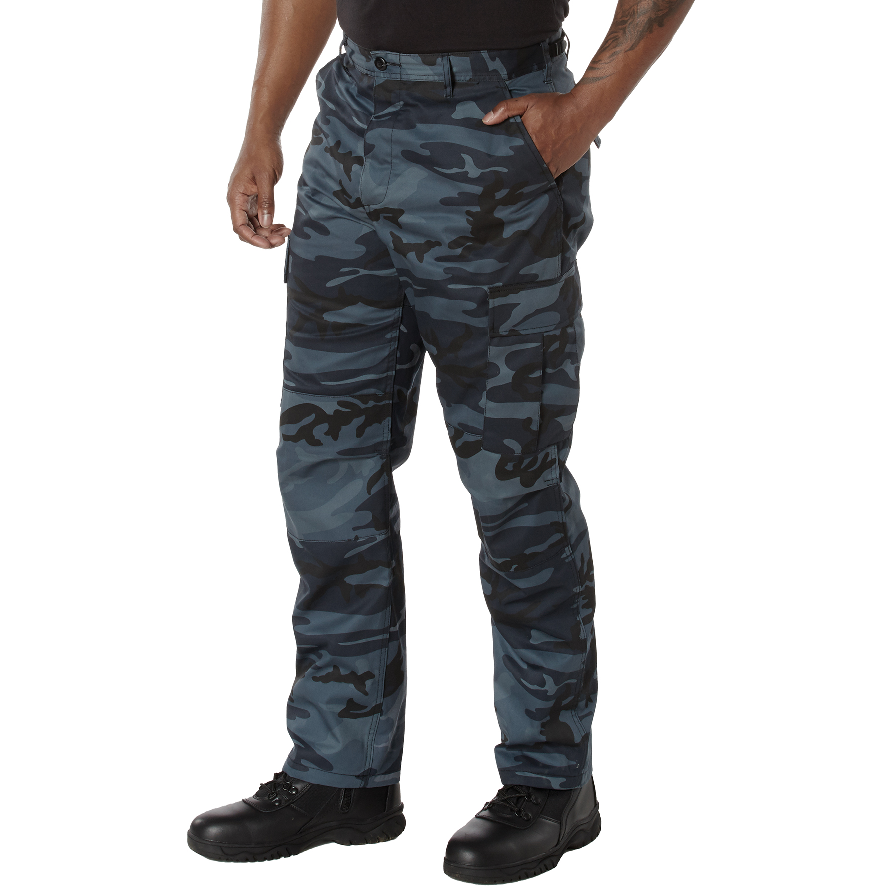 Rothco Color Camo Tactical Bdu Pants - Midnight Blue Camo, Large