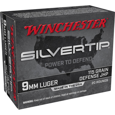 Winchester Silvertip 9mm Luger 115 Grain Jacketed Hollow Point