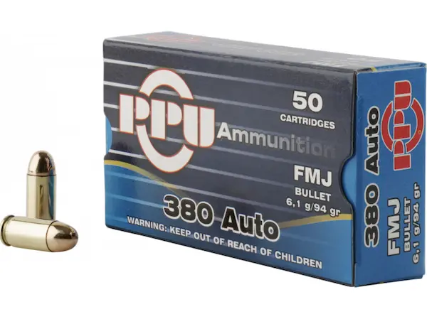 PPU 380 AUTO 94GR FMJ 50BX
