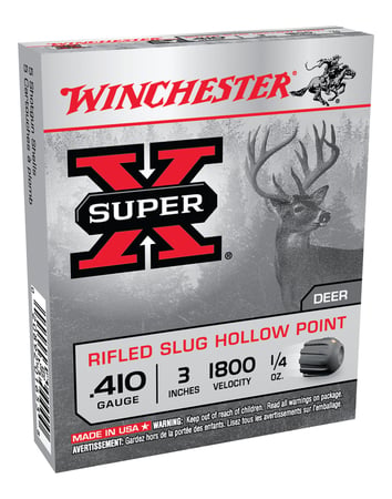 Winchester 410 3" 1/4oz Rifled Slug Super-X Ammunition 5 rds - X413RS5