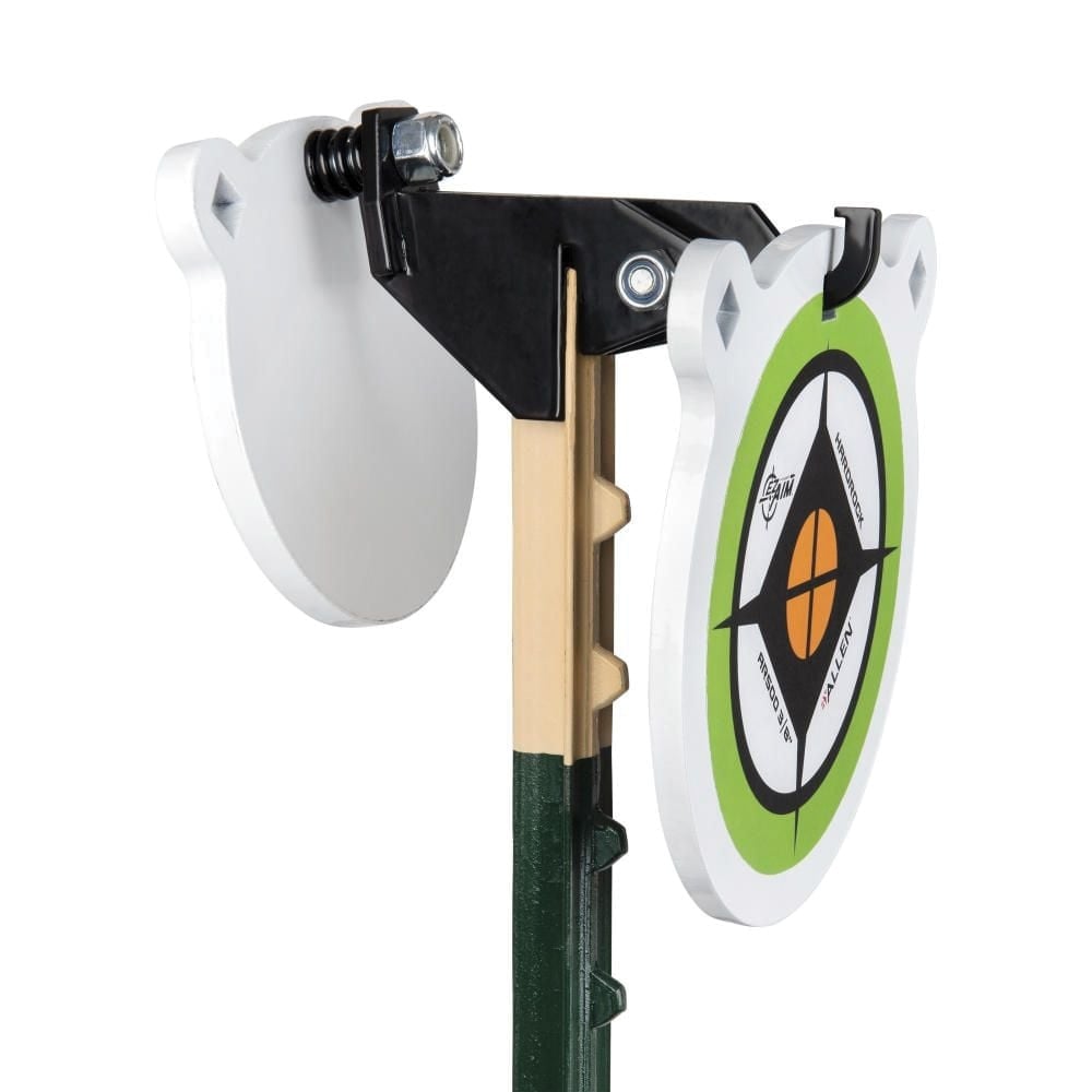 EZ Aim Fence Topper Gong Hook and Recoil Spring Target, Black/Brown - 15634