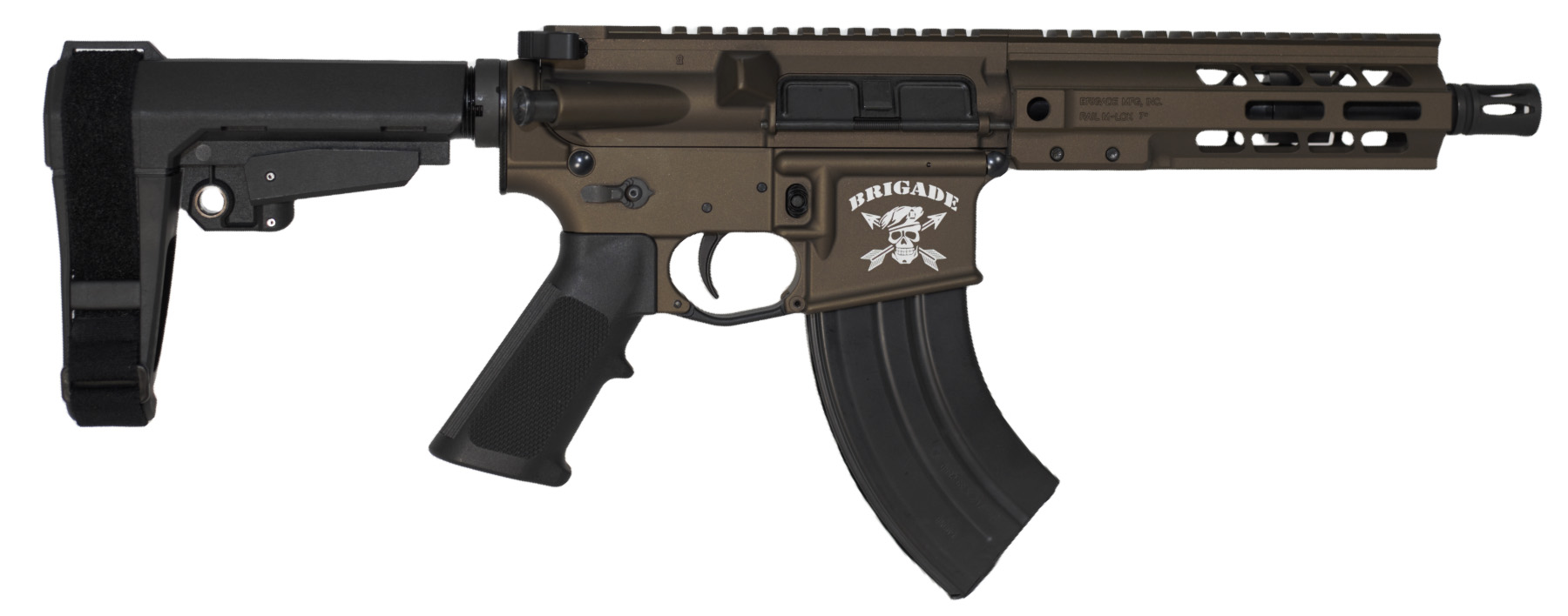 Brigade BM-47 7.62x39 AR Pistol 7.5" M-LOK SBA3