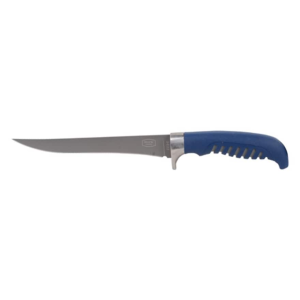 Buck Knives 223 Silver Creek Fillet Knife 6.38" Clip Point 420J2 Steel Titianium Coated Blade TPE Rubber Handle Blue