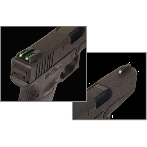 Truglo TG131NTI Brite-Site TFO 1911 Pistol with Novak LoMount Tritium/Fiber Optic Green Front/Rear Black