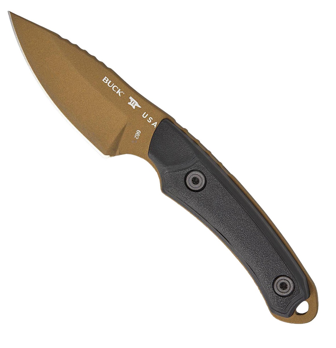Buck Alpha Scout Backcountry Drop Point Fixed Knife, Black - 0662BKS1-B