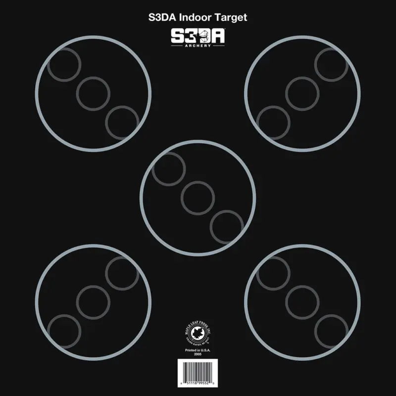 Maple Leaf S3DA 3D Target Face Black ASA 25 pk.