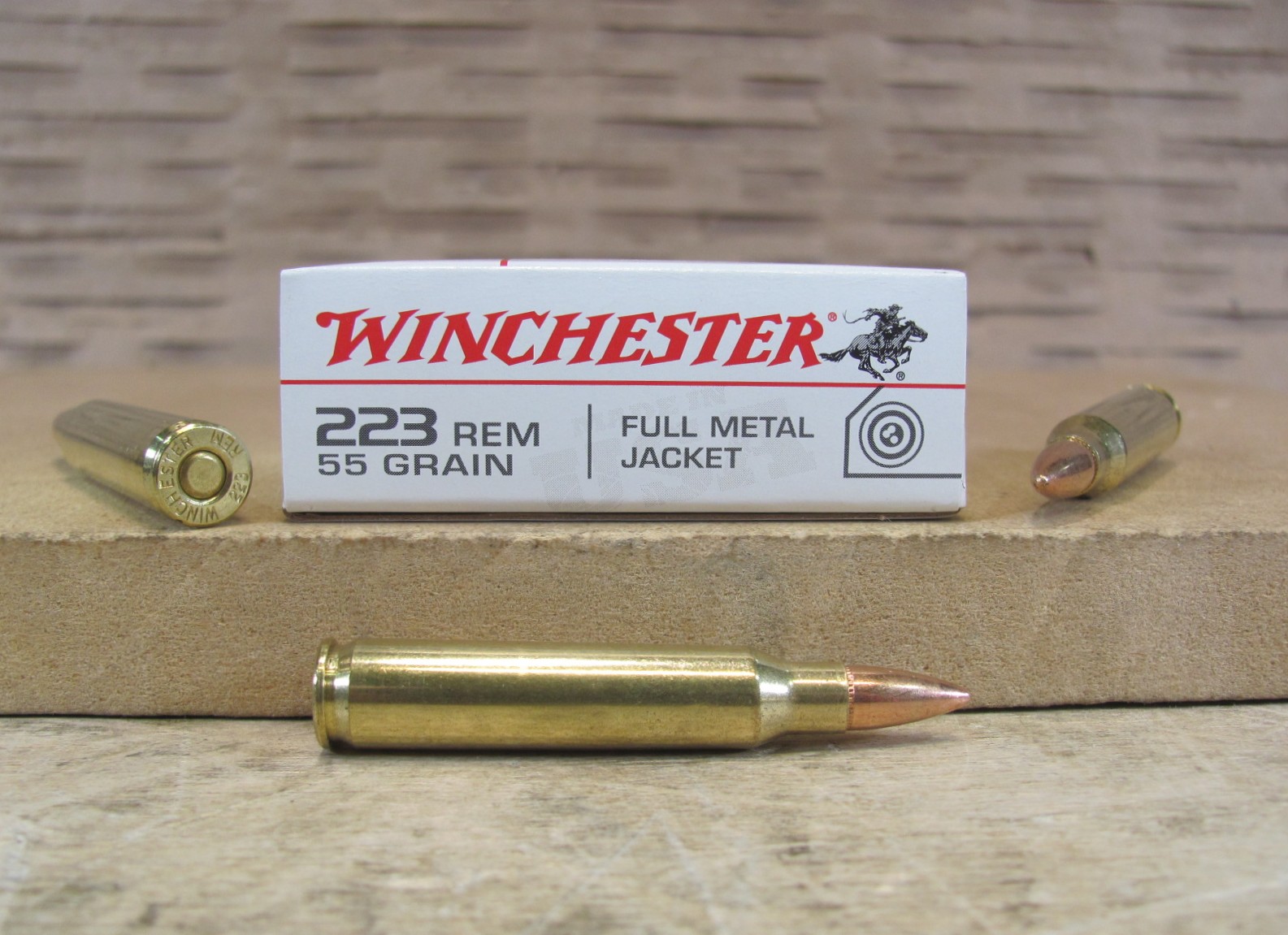 20 Round Box – 223 Rem 55 Grain FMJ Winchester Ammo by Lake City – USA223R1K