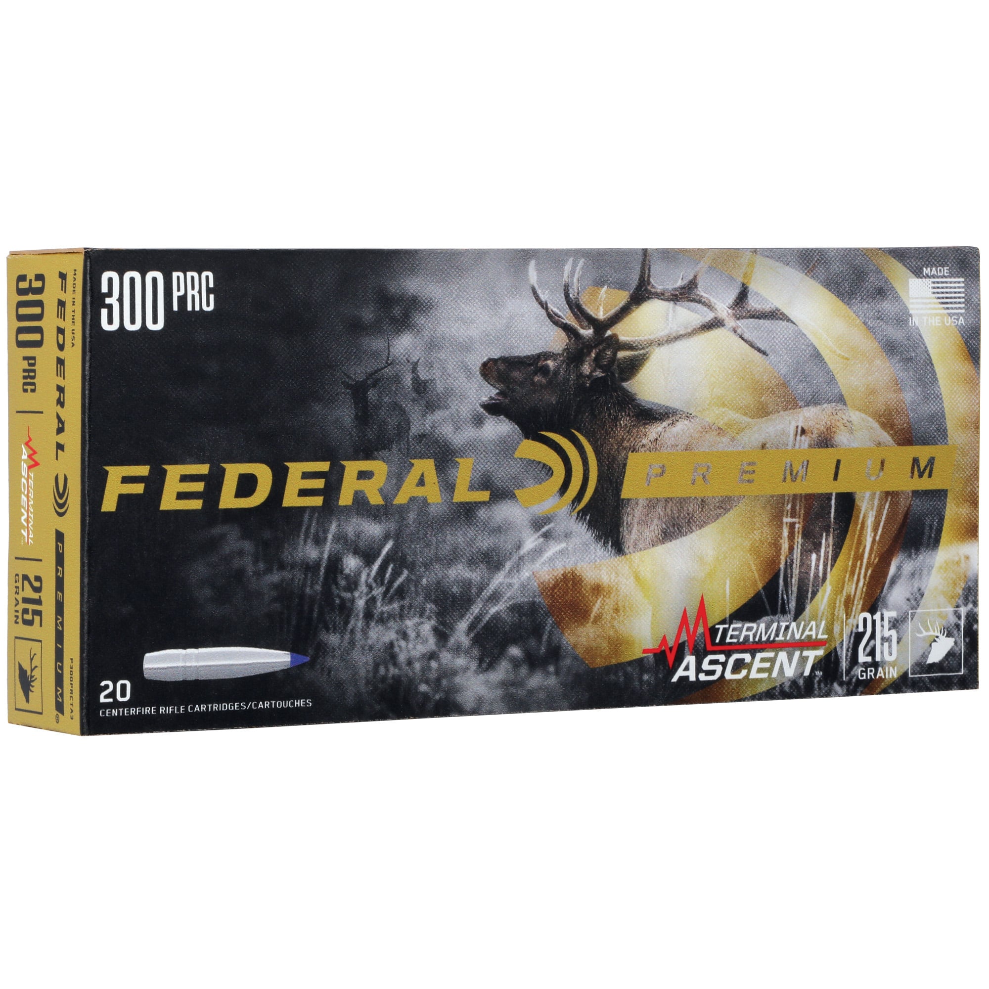 Federal Premium .300 PRC Ammunition, 20 Rounds Terminal Ascent 215Gr - P300PRCTA3