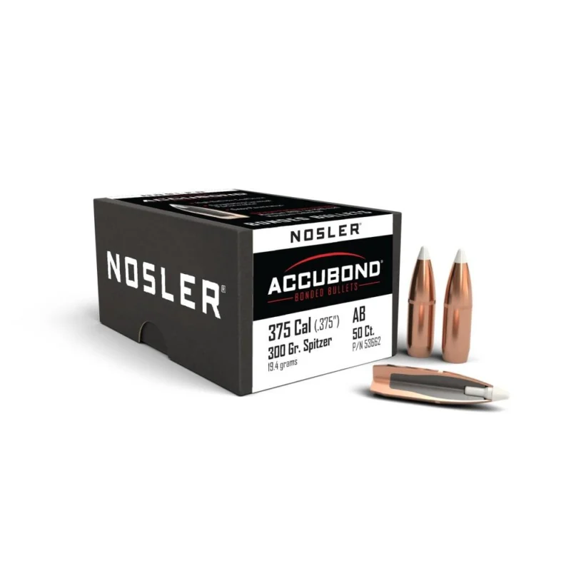 Nosler AccuBond Bullets .375 cal .375" 300 gr SBT-ACB w CANN 50/ct
