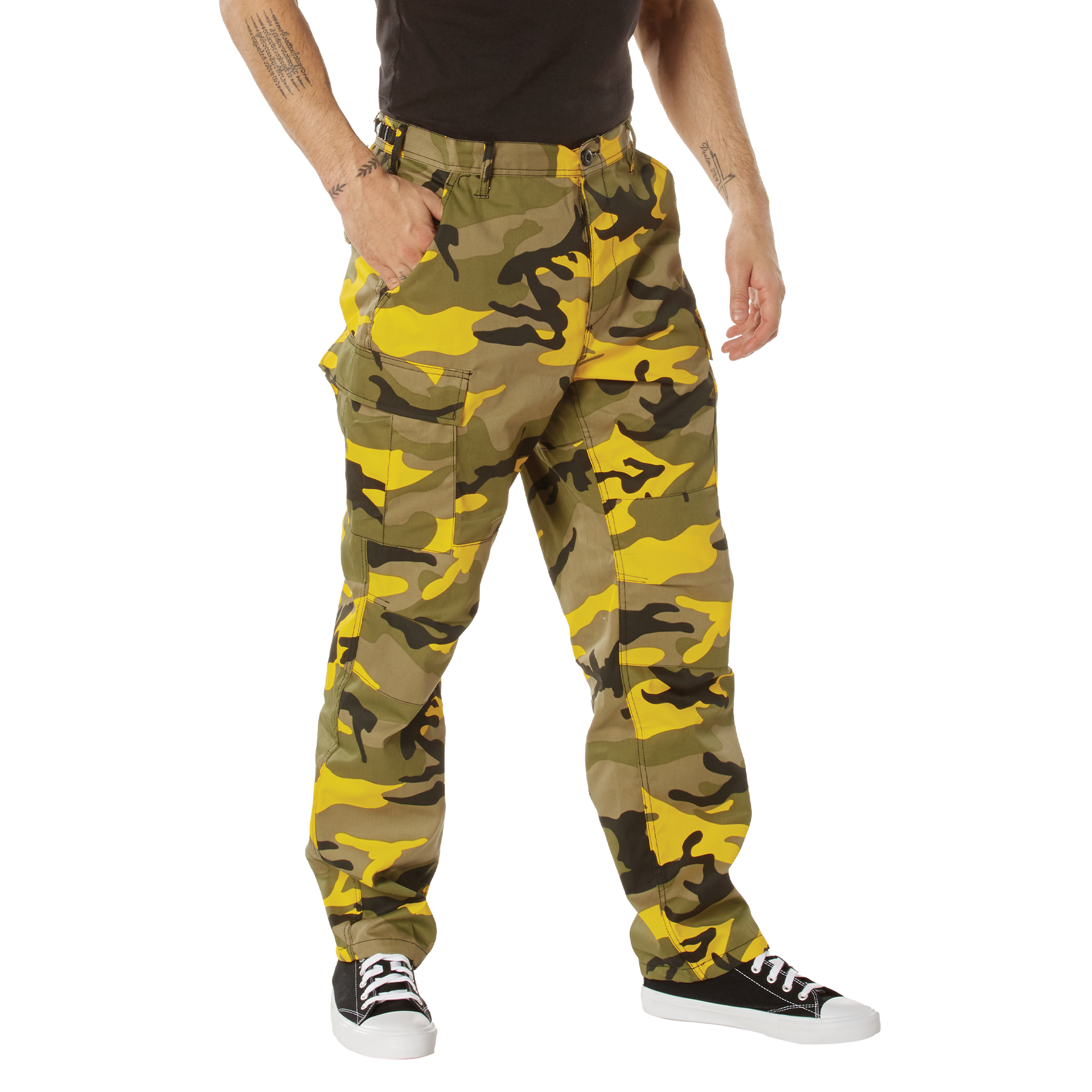 Rothco Color Camo Tactical Bdu Pants - Stinger Yellow Camo, Large