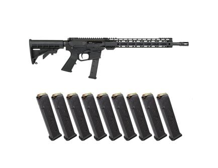 PSA Gen4 16" 9mm 1/10 13.5" MLOK Classic Rifle & 10 Magpul PMAG GL9 9mm 27rd Magazine MAG662