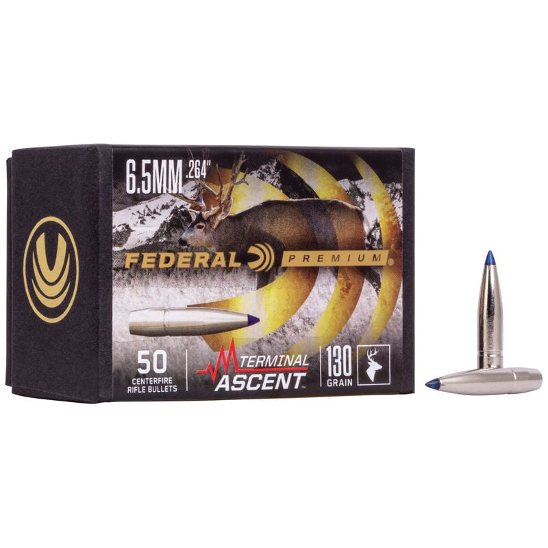 Federal Premium .264 Cal 130 gr Reloading Bullets  Terminal Ascent 50rds - PB264TA1