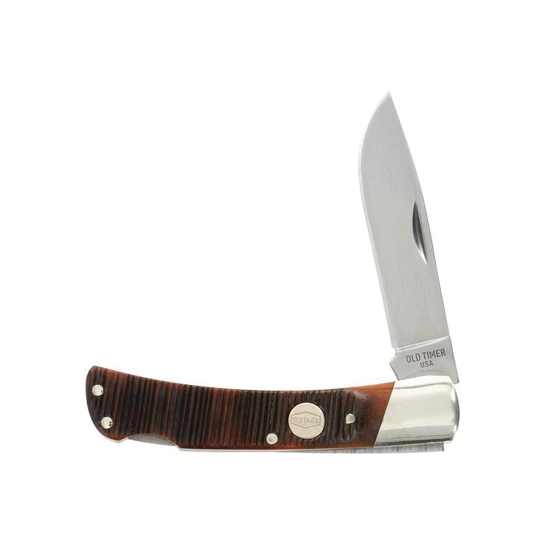 Old Timer Generational USA Bruin 5OTG Folding Knife Drop Point, Brown