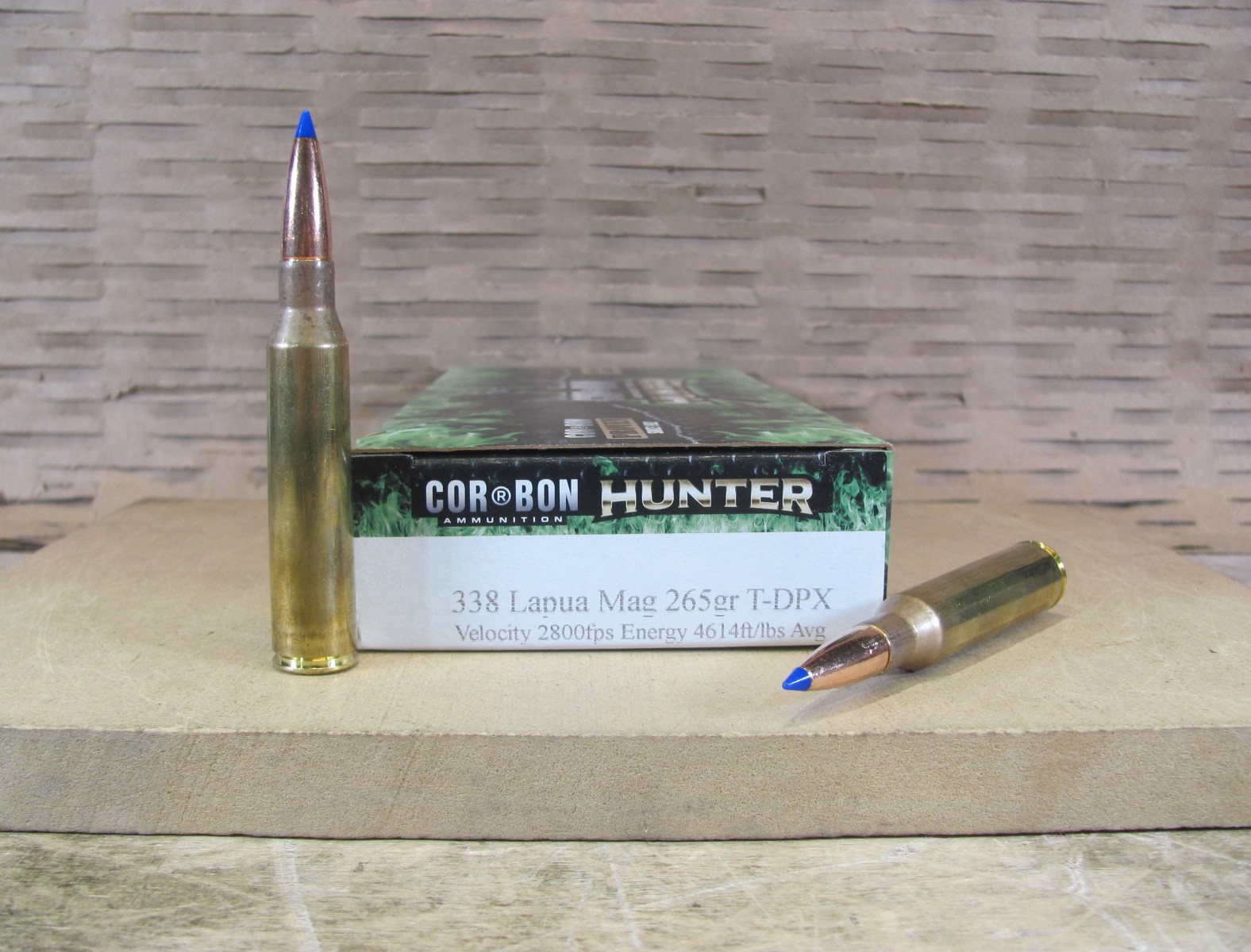 20 Round Box – 338 Lapua Magnum 265 Grain T-DPX Corbon Hunter Ammo – DPX338L265/20