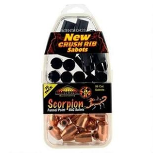 Harvester-Muzzleloading Harvester Muzzleloading Scorpion Funnel Point MAG Bullets 50 Cal. Sabot 240 gr .451 Funnel Point Mag Bullet 20/pk