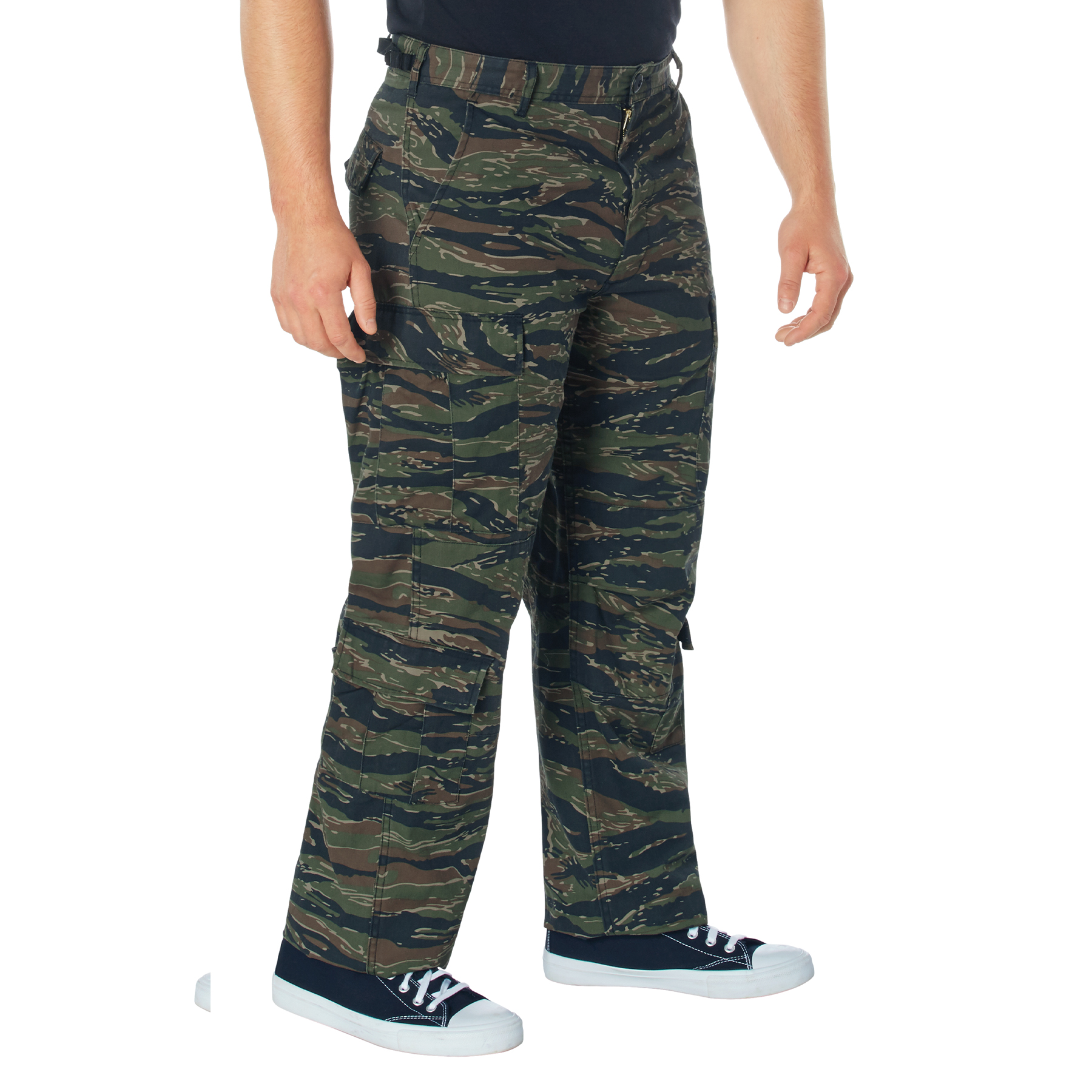 Rothco Vintage Paratrooper Cargo Fatigue Pants - Tiger Stripe Camo, X-Large