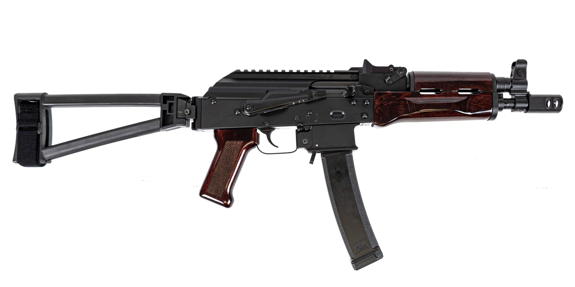 PSA AK-V 9mm Triangle Folding Pistol, Plum Gloss