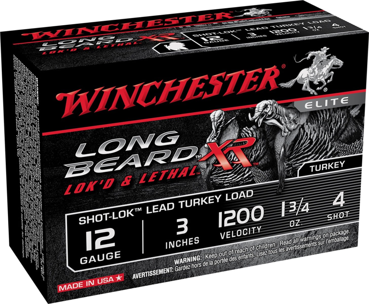 Winchester 12ga 3" #4  Long Beard XR Ammunition 10rds - STLB1234