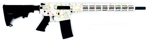 GLFA AR-15 .223 Wylde Rifle 16" Splatter White 30-Round