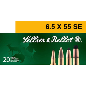 Sellier & Bellot SB6555B Rifle 6.5X55mm Swedish 140 GR Soft Point - 20rd Box