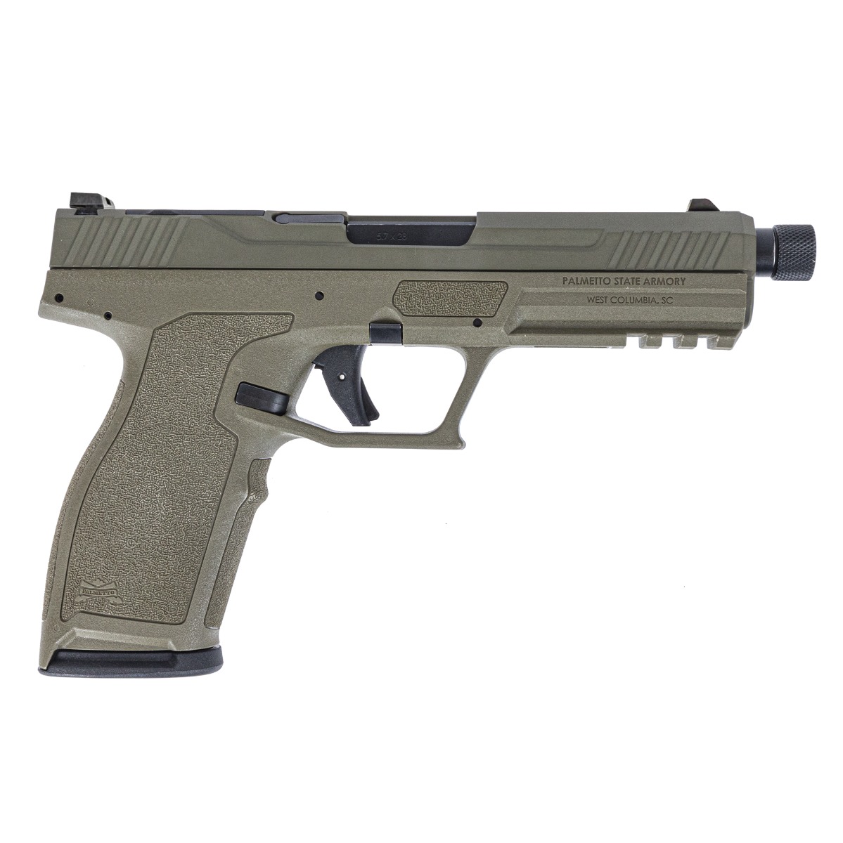 Blem PSA 5.7 Rock Complete Optics Ready Pistol ,Threaded Barrel, W/One Mag, Sniper Green