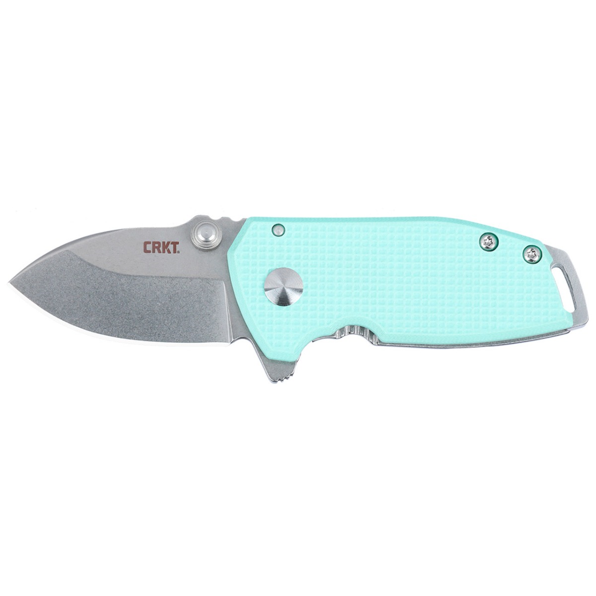 CRKT Squid Compact Frame Lock Folding Knife Drop Point, Aqua