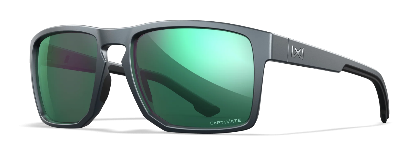WILEY X Founder Captivate, Crystal Gray - Green Mirror