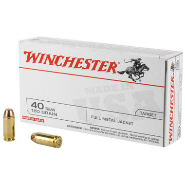Winchester USA 40 S&W 180 Grain Full Metal Jacket