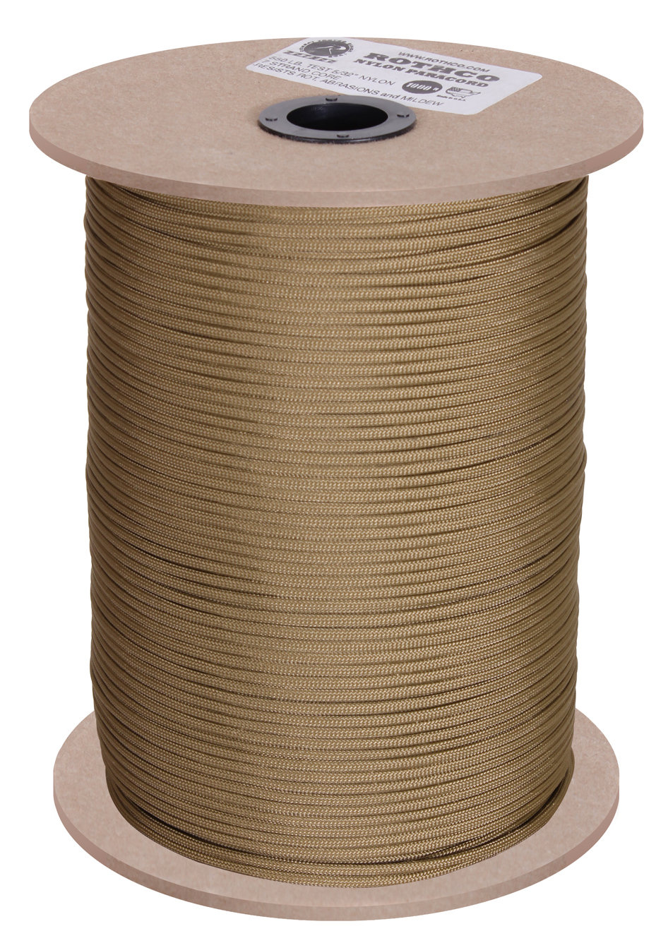 Rothco Nylon Paracord 550Lb 1000 Foot Spool - Coyote Brown