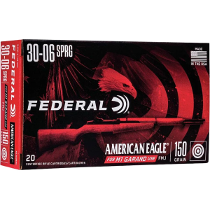 Federal American Eagle M1 Garand 30-06 Springfield Ammo 150 Grain Full Metal Jacket Box of 20