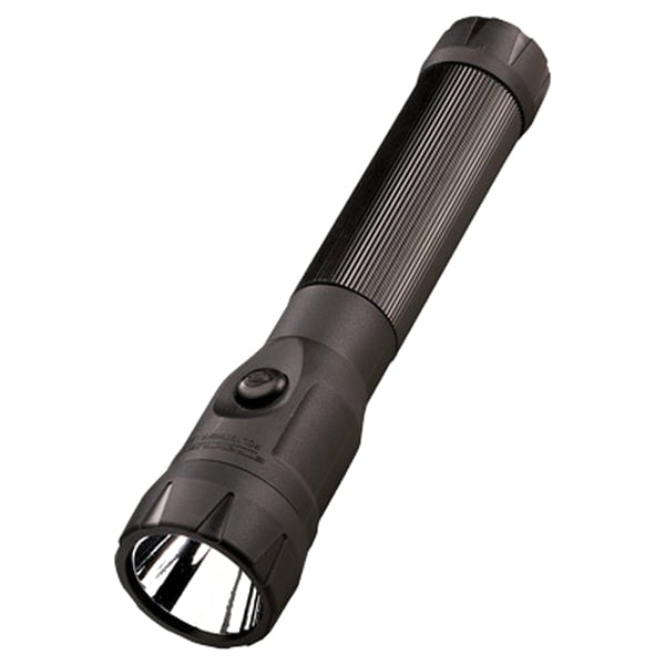 Streamlight PolyStinger 120 VAC 485/240/120 lm LED Rechargeable Multi-Mode Water-Resistant Flashlight w/ Smart Charger, Black - 76111