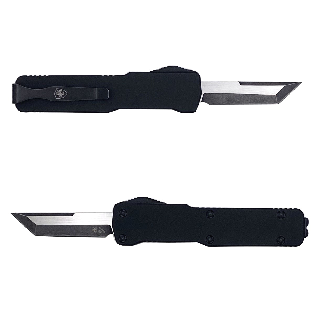 Templar Knife Premium Lightweight CALI Legal OTF Knife Tanto, Black Anodized - CABR221