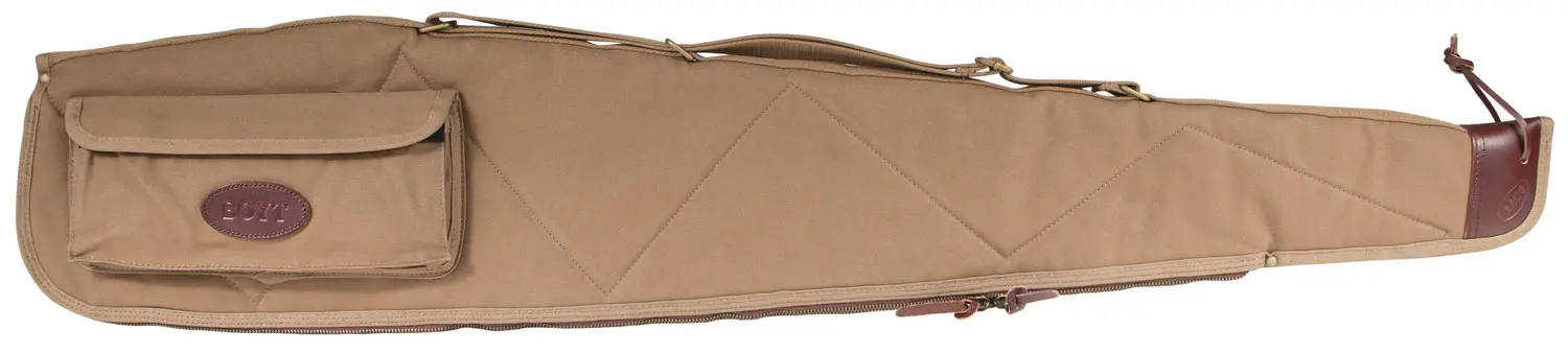 Boyt Harness OGC98PL06 Alaskan Rifle Case 48" Waxed Kahki Canvas w/ Brass Hardware Quilted Flannel Padding for Scoped Rifles