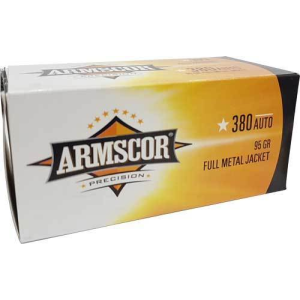 Armscor 50315 Pistol Value Pack 380 ACP 95 GRFull Metal Jacket (FMJ) - 100rd Box