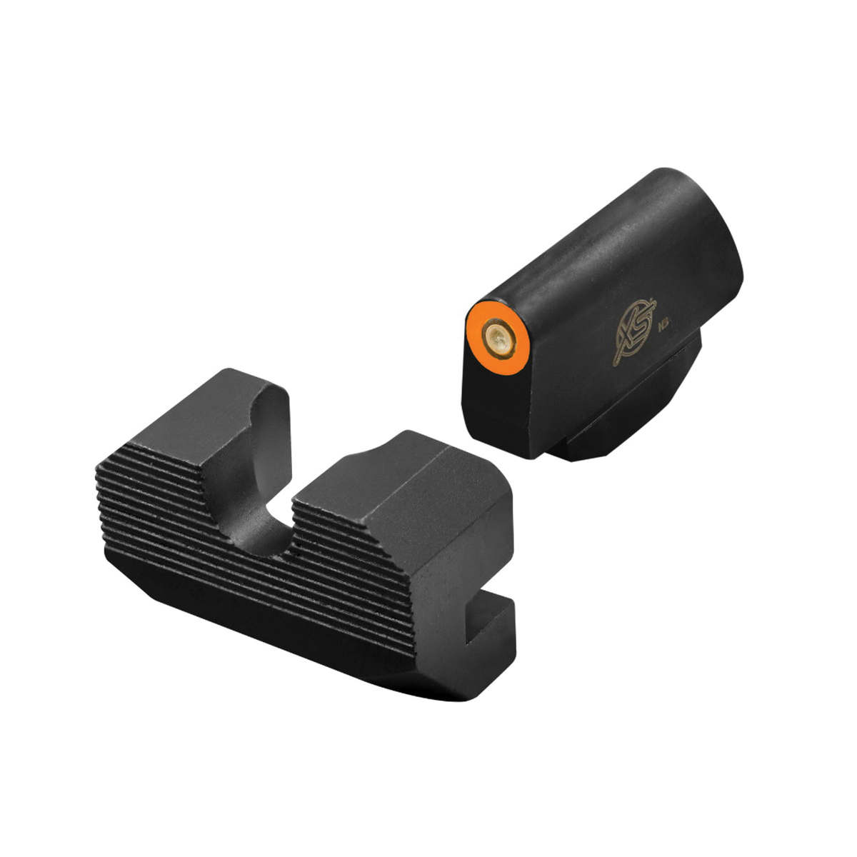 XS Sights Minimalist Night Sight Set - Front/Rear Orange/Orange Illuminated Sights for Enhanced Low-Light Visibility - SW-M002S-4N