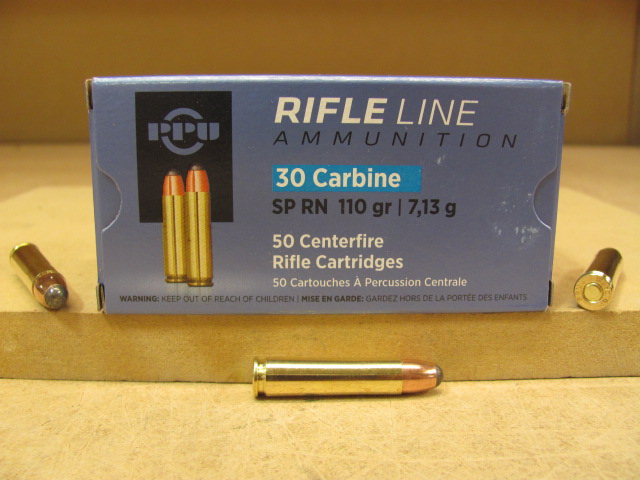 50 Round Box – 30 Cal Carbine 110 Grain Jacketed Soft Point Prvi Partizan Ammo – PP30S