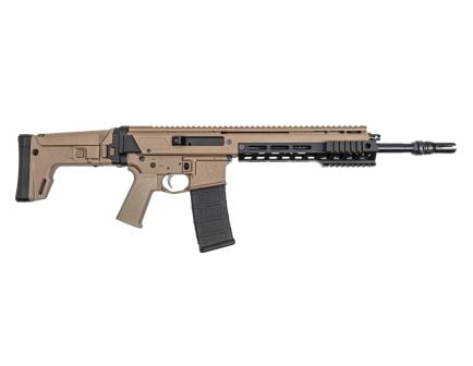 PSA 13.7" JAKL 5.56 1:7 Nitride Partial Picatinny Lower Hand Guard MOE SL EPT F5 Stock Rifle, FDE / Black