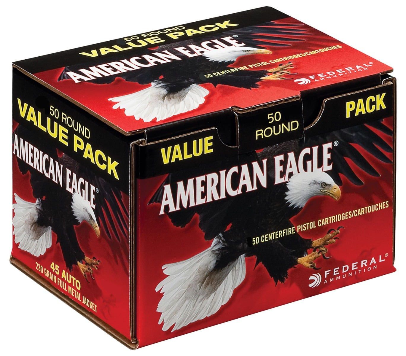 American Eagle 45 ACP 230 Grain FMJ 50rds - AE45A50