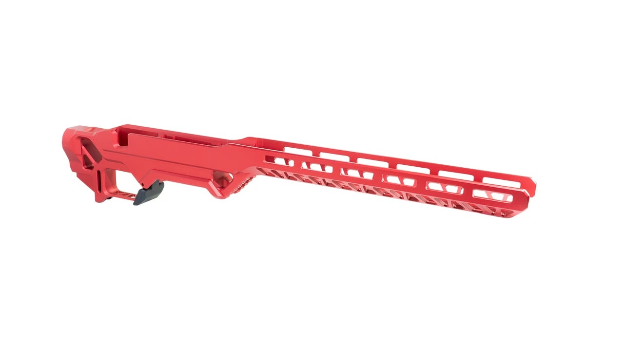 Timber Creek Enforcer Rifle Chassis, Rem 700, Red - E RC R7SA R