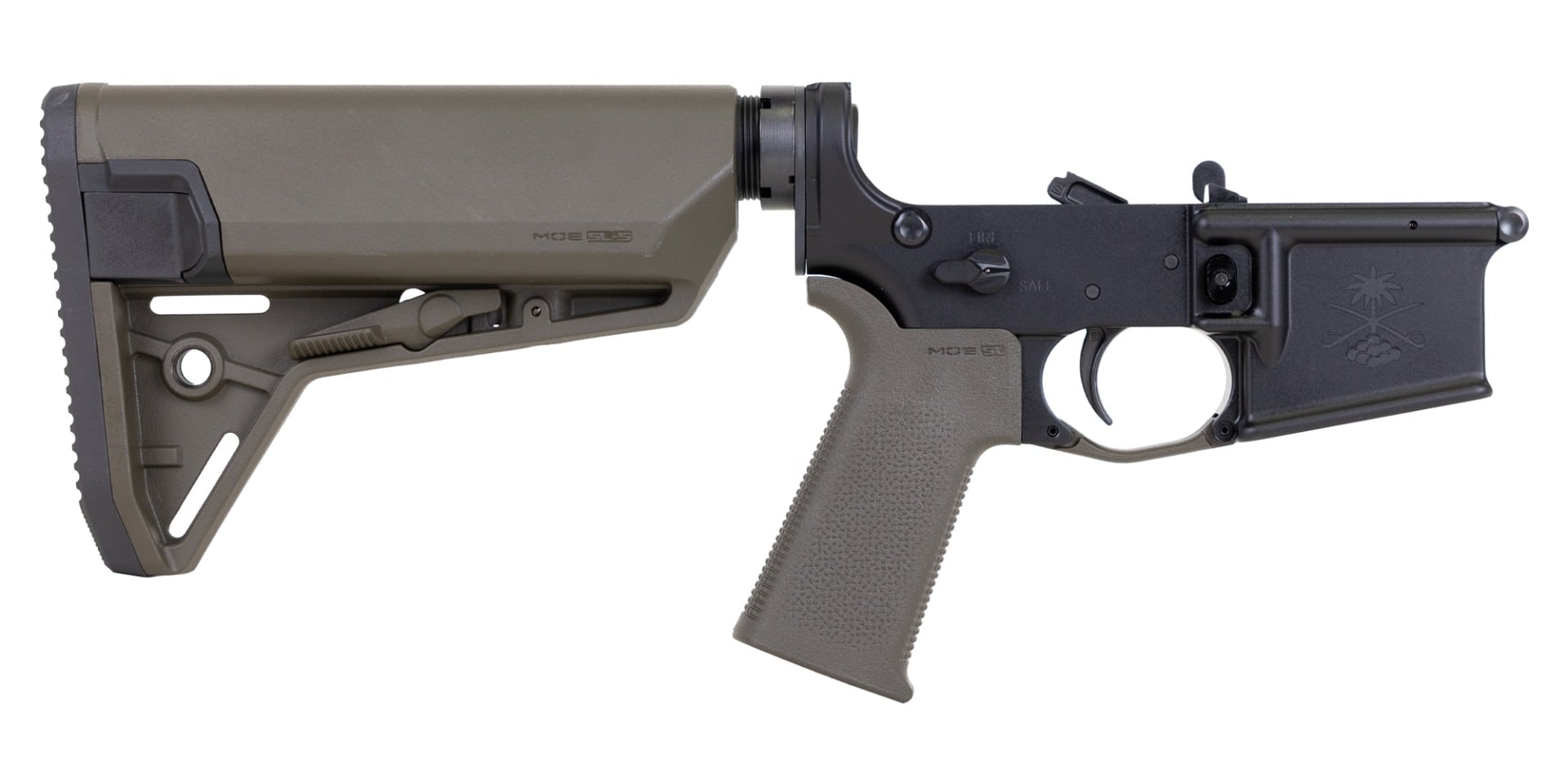 PSA Sabre-15 Forged Lower with MOE SL-S Stock and Grip, ODG
