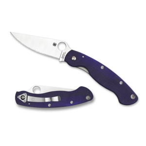 SPYDERCO Military Model G-10 Dark Blue CPM S110V Plain Edge