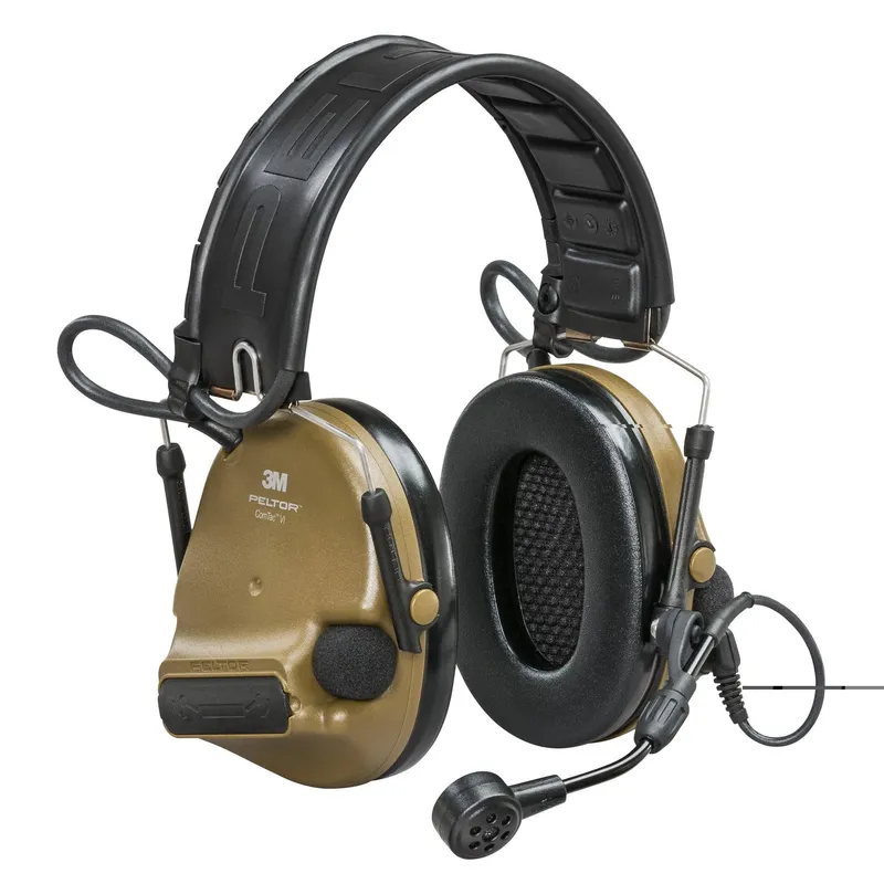 3M PELTOR ComTac VI NIB Tactical Headset - Coyote Brown  IP68 Microphone
