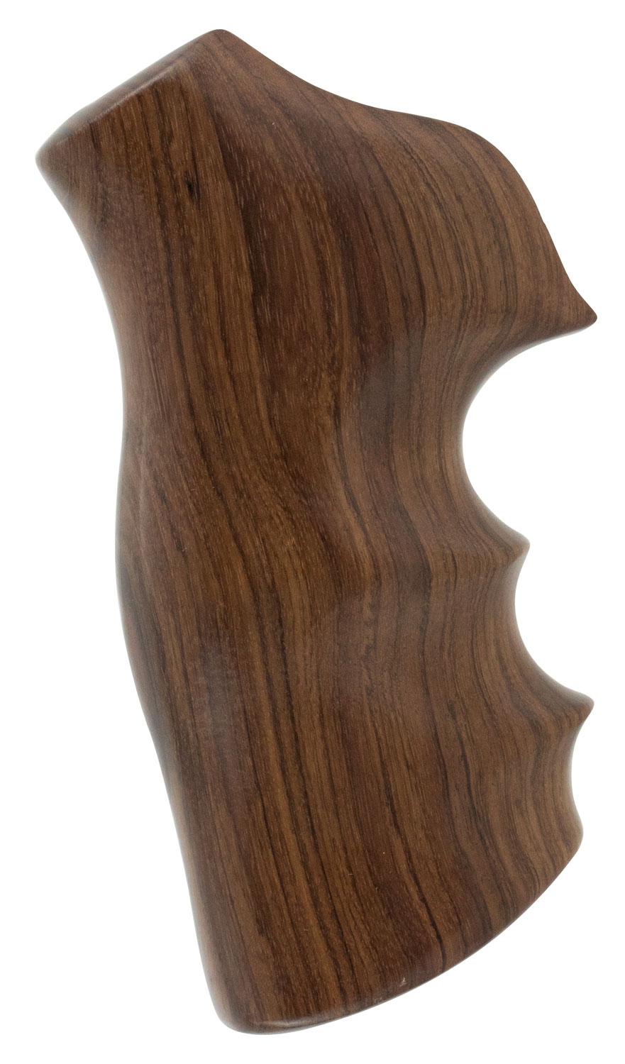 Hogue Fancy Hardwood Revolver Grip w/ Finger Grooves for GP100/Super Redhawk Revolvers, Pau Ferro Brown - 80300