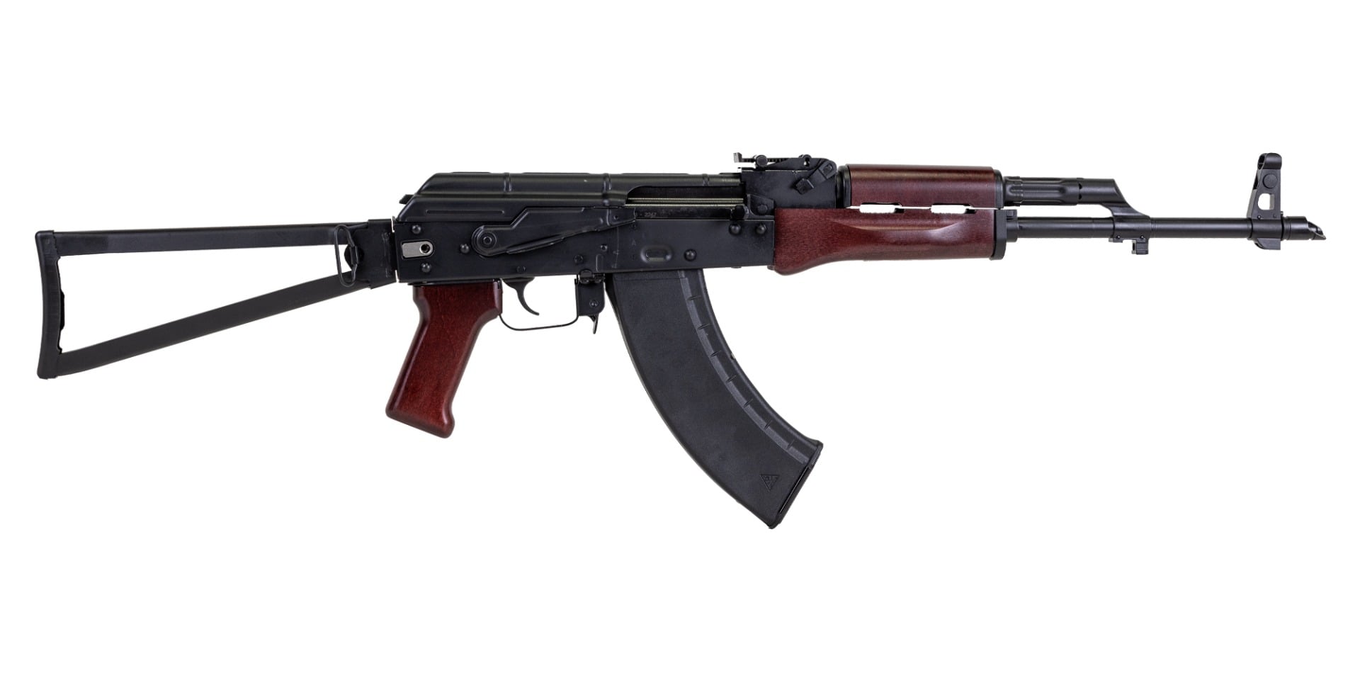 PSA AK-47 GF3 Forged Triangle Side Folding Rifle, Redwood